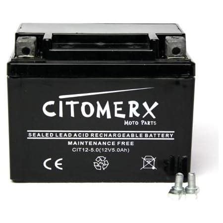 Amazon Fr Batterie 12V 5Ah SLA4L BS Maxtuned Scooter Batterie Sans