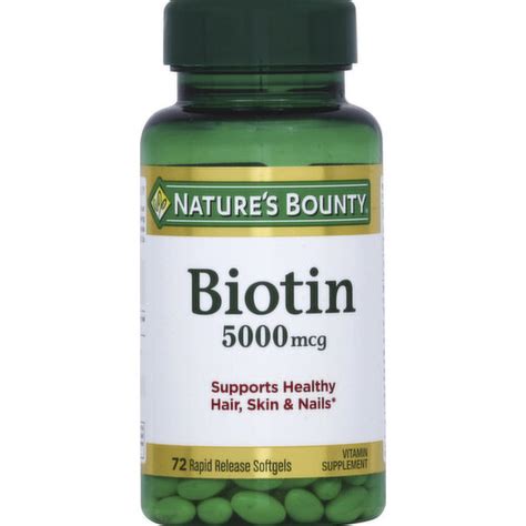 Nature S Bounty Biotin Mcg Rapid Release Softgels Super Foods