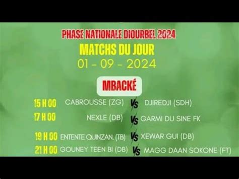 En direct Stade iba gueye de mbacké Phases nationale Asc Nexlé