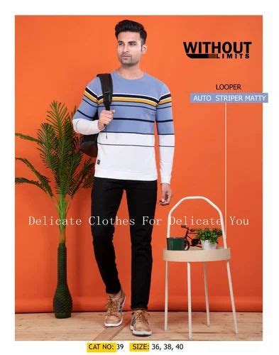 Looper Auto Stripes Striped Without Limits Mens T Shirt Rn Fs Round Neck At Rs 375 In Nagpur