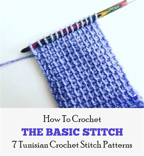 7 Tunisian Crochet Stitch Patterns For Beginners