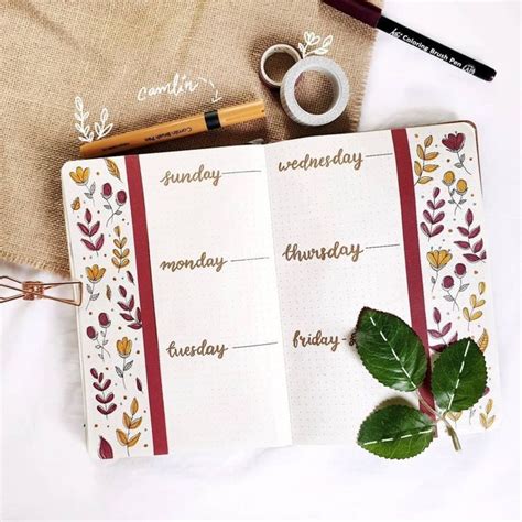 Choose From 20 Fall Weekly Spread Designs That Are Perfect For Your