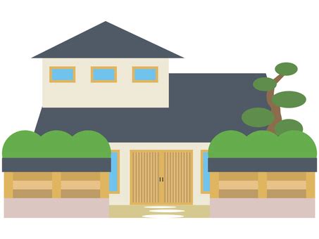 Free Vectors | splendid japanese house illustration