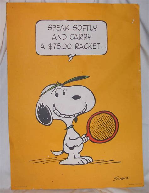 Charlie Brown Tennis Poster From Carolines Collectibles On Ruby Lane