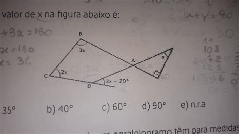 Calcule A Medida De X Nas Seguintes Figuras