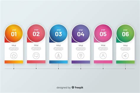 Free Vector Colorful Infographic Steps Flat Design