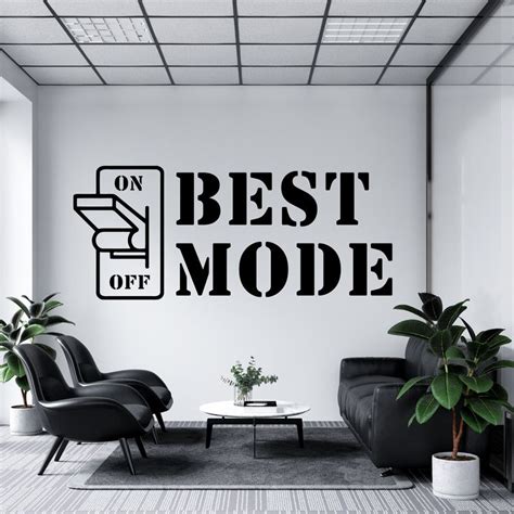 The Best Mode Wall Decal Is Shown In An Office Space With Two Chairs