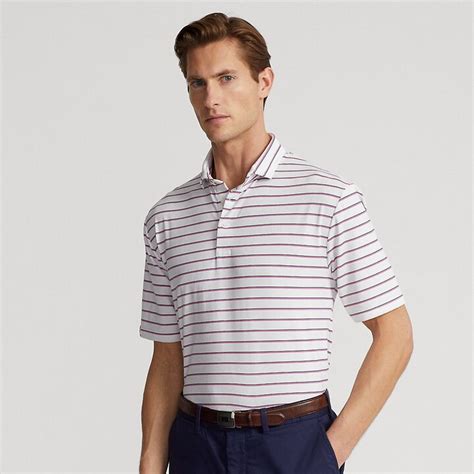 Rlx Golf Ralph Lauren Classic Fit Striped Jersey Polo Shirt Shopstyle