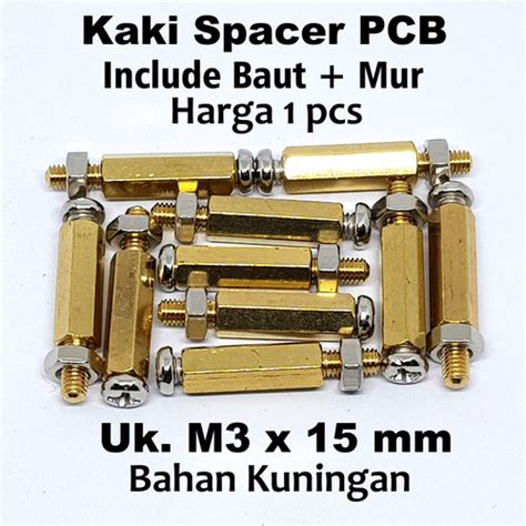 Jual Kaki Spacer PCB M3 X 15 Mm Bahan Kuningan Jakarta Barat TOKO