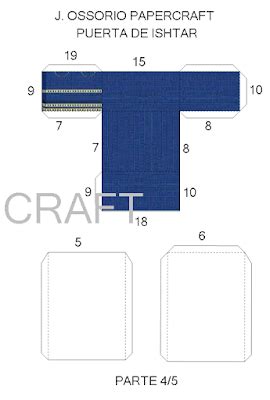 J OSSORIO PAPERCRAFT Papercraft Recortable De La Puerta De Ishtar