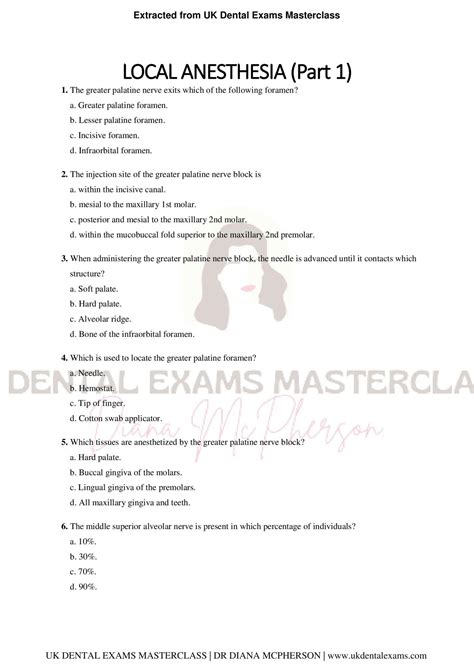 Solution Local Anesthesia Basics Mcqs Studypool