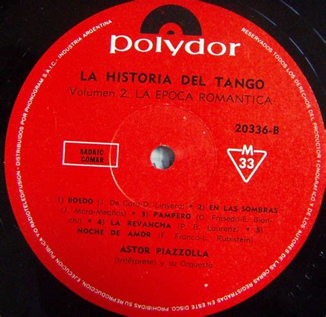 Tango Astor Piazzolla La Historia Del Tango Lp Css U S