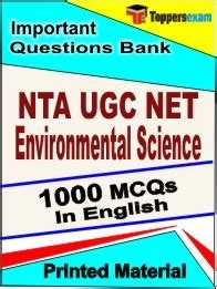 NTA UGC NET Environmental Science Important Questions Answer Book