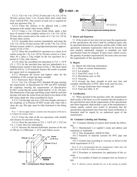 Astm D Standard Specification For Solvent Cements For Poly