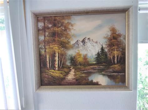 Lot #87 - Barry Painting 27" x 23" Mountain Landscape - Puget Sound ...