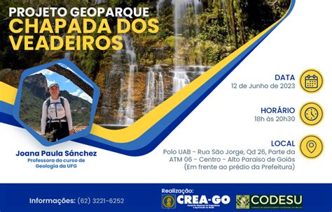 CREA GO Mais Capacitação PROJETO GEOPARQUE CHAPADA DOS VEADEIROS