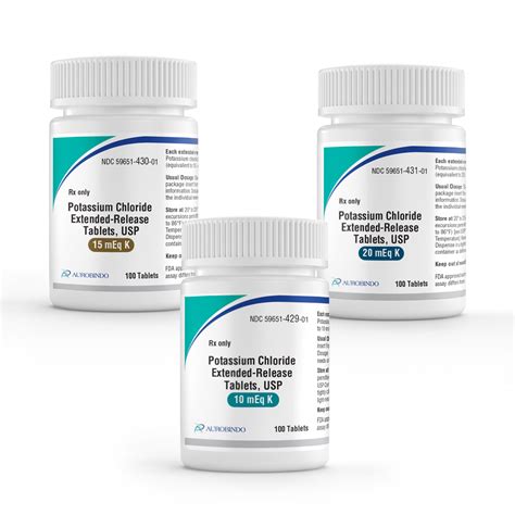 Potassium Chloride ER Tabs 10 mEq, 100 | Aurobindo Pharma USA