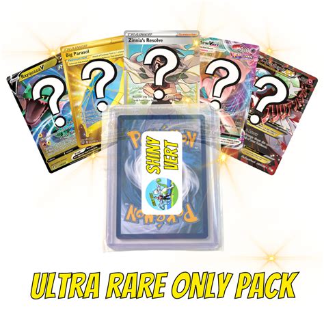 Ultra Rare Only Pack — Shiny Vert Pokemon Mystery Packs Sealed