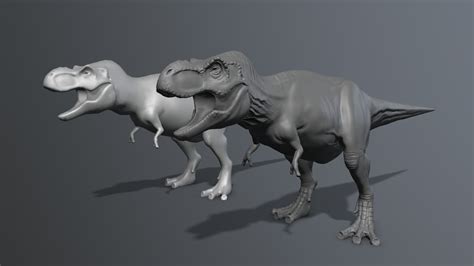 ArtStation - T-Rex Jurassic Park fan art in wip...