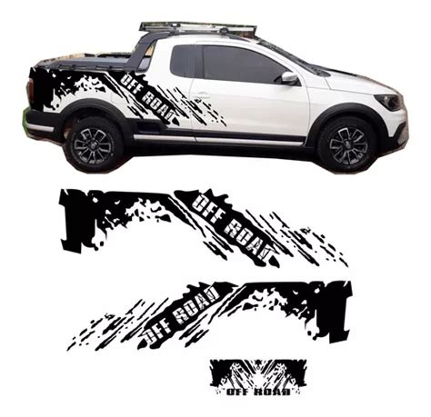 Adhesivo Para Camioneta Saveiro Cross Offroad Transp Color Negro