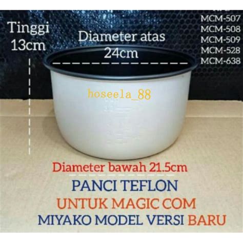 Jual Mcm Panci Miyako Model Baru Teflon Miyako Rice Cooker