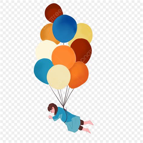 Floating Balloons Clipart Transparent Png Hd Girl Element Floating On