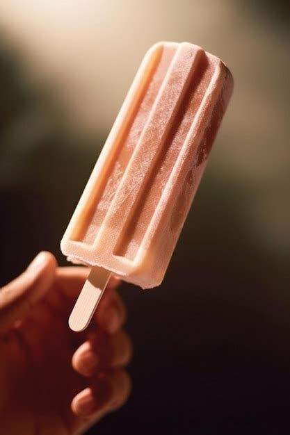 Una Mano Sosteniendo Un Cono De Helado Con La Palabra En L Foto