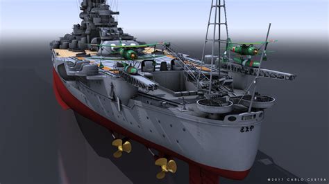 Artstation Battleships Yamato Musashi Bundle Game Assets