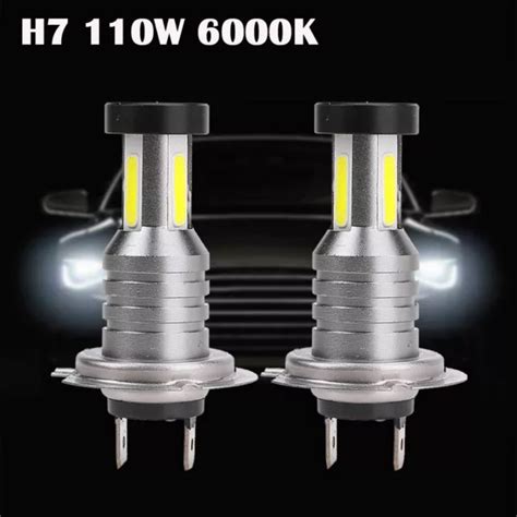 KIT DE 2 H7 110W 6000K Voiture LED Feux Phare Xénon Lampe Ampoules