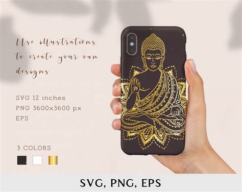 Buddha Svg Mandala Buddha Clipart Yoga Svg Meditation Svg Etsy