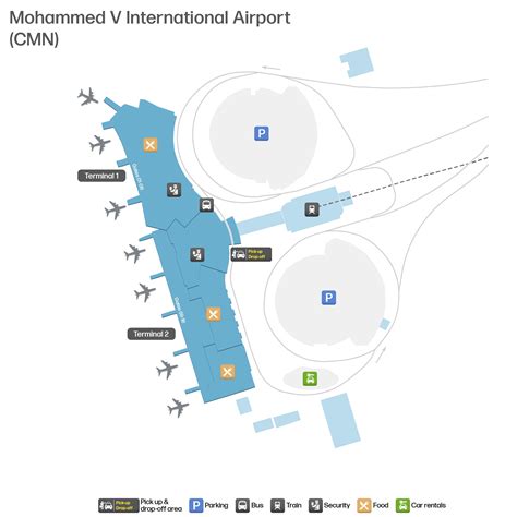 Mohammed V International Airport Ground Transportation Map (2025) - All