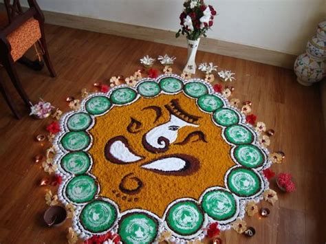 44 Ganesh Rangoli Designs And Ideas That You Should Try This Diwali Life N Lesson