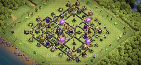 Farming Base Th9 With Link Anti Everything Hybrid Clash Of Clans