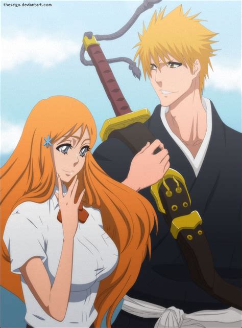 Ichigo And Orihime Bleach Anime Ichigo Bleach Anime Ichigo And Orihime