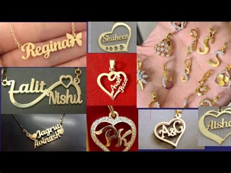 Name Locket Design Latest Gold Name Pendant Design New Name