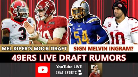 San Francisco 49ers LIVE Rumors Mel Kiper Mock Draft Melvin Ingram