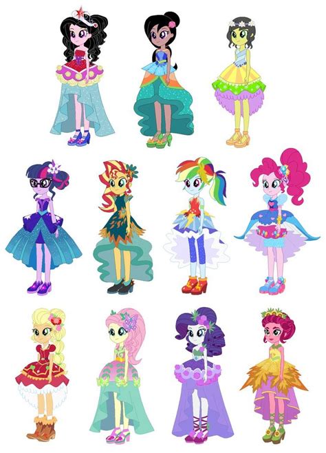 Crystal Gala Set By Karalovely My Little Pony Drawing My Little Pony