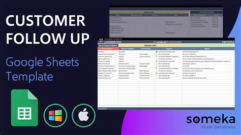 Customer Follow Up Google Sheets Template Lead List Tool YouTube