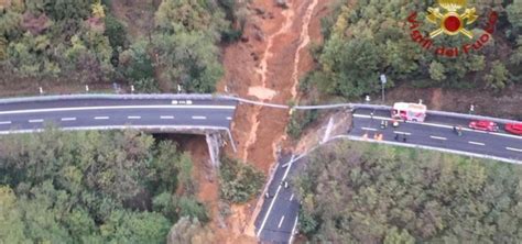 Crollo Viadotto A6 Video Maltempo Torino Savona 15mila Metri Cubi