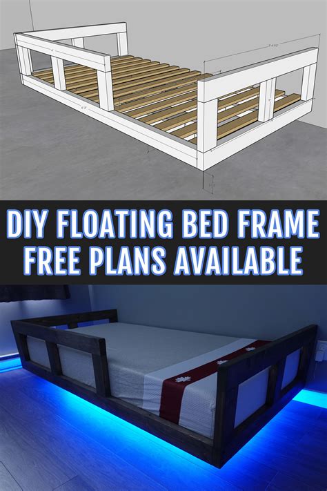 DIY Floating Bed Frame | Floating bed, Diy loft bed, Floating bed frame