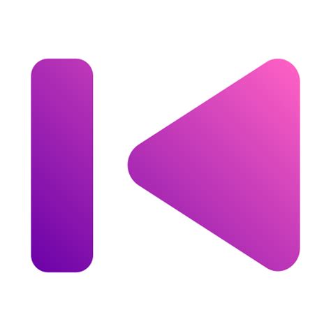 previous button generic gradient fill icon
