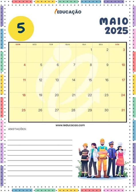 Calendário 2025 Para Sala De Aula Para Imprimir - Calendário Escolar 2025: Modelos para Imprimir