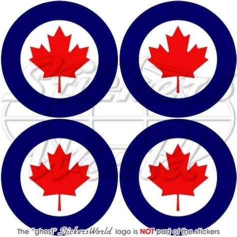 CANADA Canadian Air Force RCAF AIRCOM Aircraft Roundels 50mm Stickers