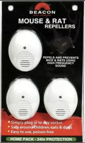 Rentokil Beacon Mouse Rat Plug In Repeller Ultrasonic Indoor Rodent