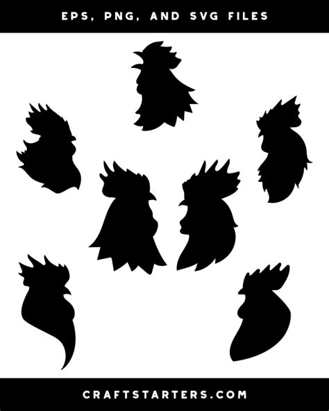 Rooster Head Silhouette Clip Art