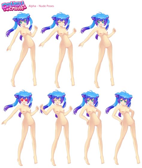 Rule 34 Accurate Art Style Alpha Crush Crush Blue Hair Breasts Completely Nude Completely