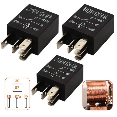 3 Packs 5 Pin Relay 12V 40A Multi Purpose Automotive Kosovo Ubuy