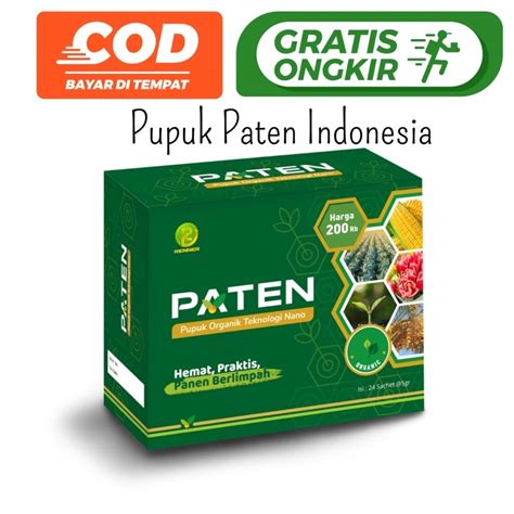 Jual PUPUK ORGANIK PATEN HIJAU 1 BOX 24 SACHET ORIGINAL PUPUK NANO