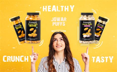 Proseed Roasted Jowar Puffs Assorted Pack G X Healthy Slow Roasted