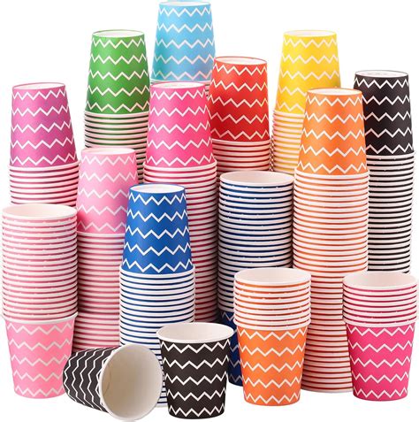 Amazon Zeyune Pack Oz Paper Coffee Cups Bulk Pink Stripe